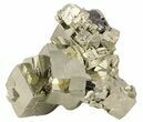 Gleaming Cubic Pyrite Cluster - Peru #45342-1